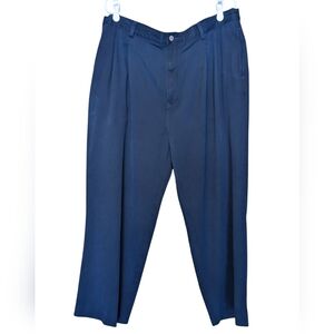 Tommy Bahama 100% Silk Navy Trouser Pants Work Wear Size 40x37
